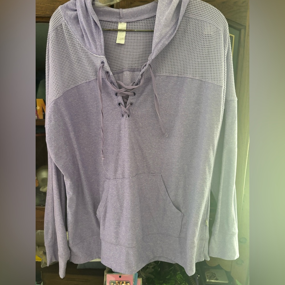 Marika Purple Lace-Up Hoodie